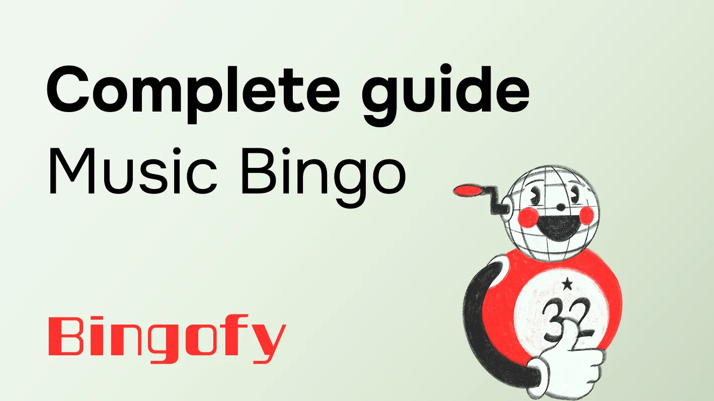 Complete guide to music bingo with cards, speakers, and crowd