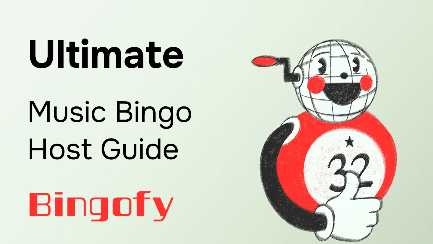 Music bingo host managing an event with engaged crowd