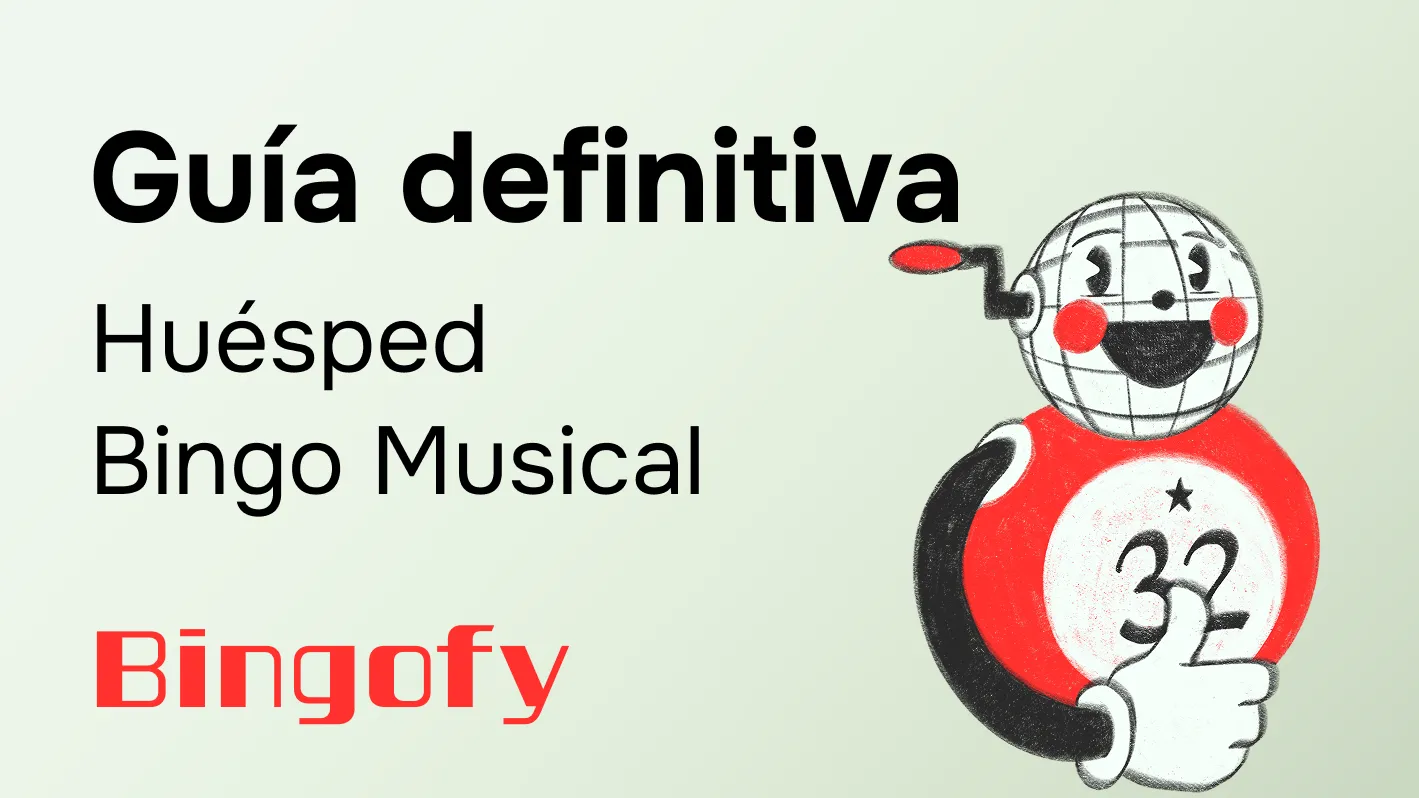 Presentador de bingo musical dirigiendo una partida con público